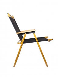 Стул MW02 складной, черный, светлое дерево