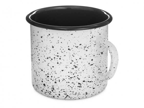 Кружка эмалированная с ободком, всплеск 