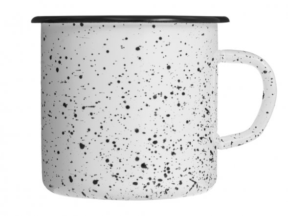 Кружка эмалированная с ободком, всплеск 