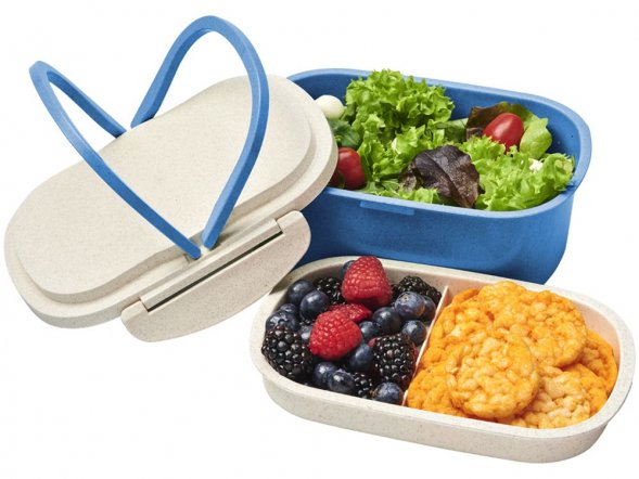 Ланч-бокс Crave из пшеничного соломенного волокна, синий 