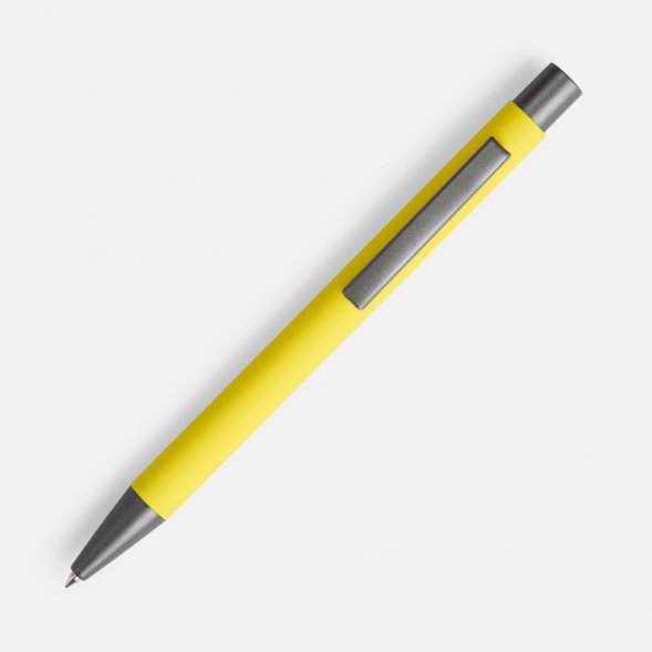 Ручка шариковая Atento Soft Touch, желтая 