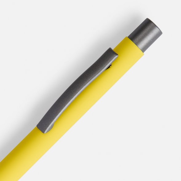 Ручка шариковая Atento Soft Touch, желтая 