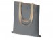 Сумка для шопинга Twin двухцветная из хлопка, 180 г/м2, серый/натуральный 