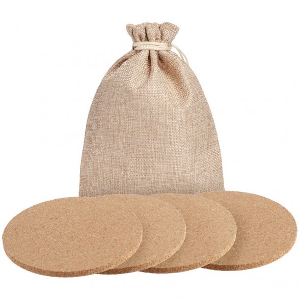 Набор из 4 костеров Suberic, круг 