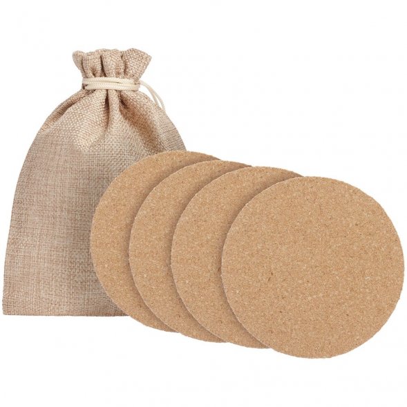 Набор из 4 костеров Suberic, круг 