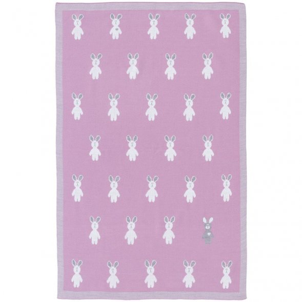 Плед детский с зайками Beastie Toys, розовый 