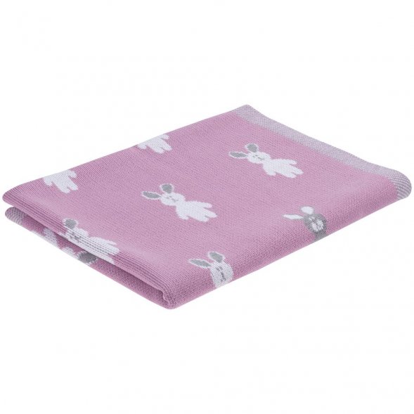 Плед детский с зайками Beastie Toys, розовый 