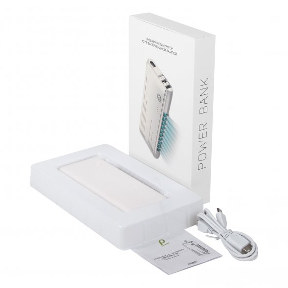 Внешний аккумулятор с встроенной УФ лампой Uno 6000 mAh, белый 