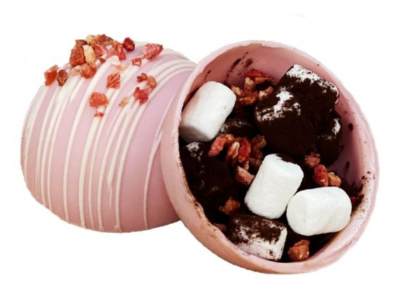 Шоколадная бомбочка «Клубника» 