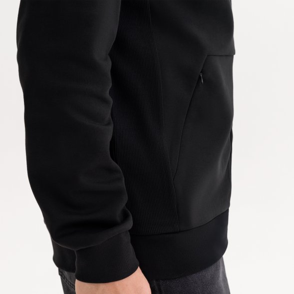 Толстовка на молнии с капюшоном MATEO черная, размер XXXL 