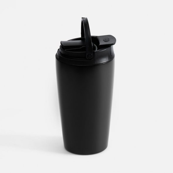 Термостакан с двумя поильниками Duetta, черный 