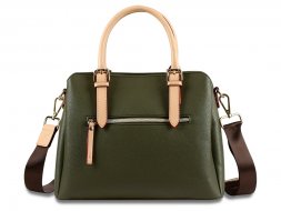 Сумка женская BUGATTI Ella, оливковая, полиуретан, 30х12х23 см