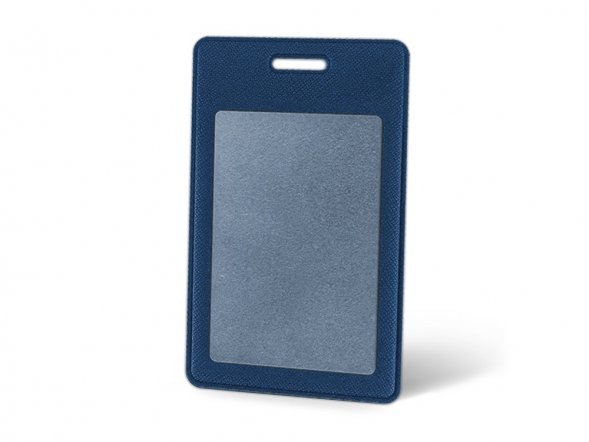 Вертикальный карман из экокожи для карты Favor, синий 