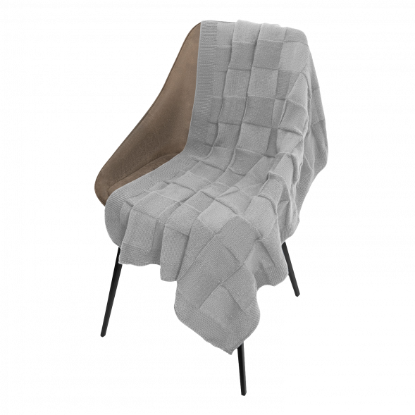 Плед Cella Soft вязаный, 160*90 см, серый 