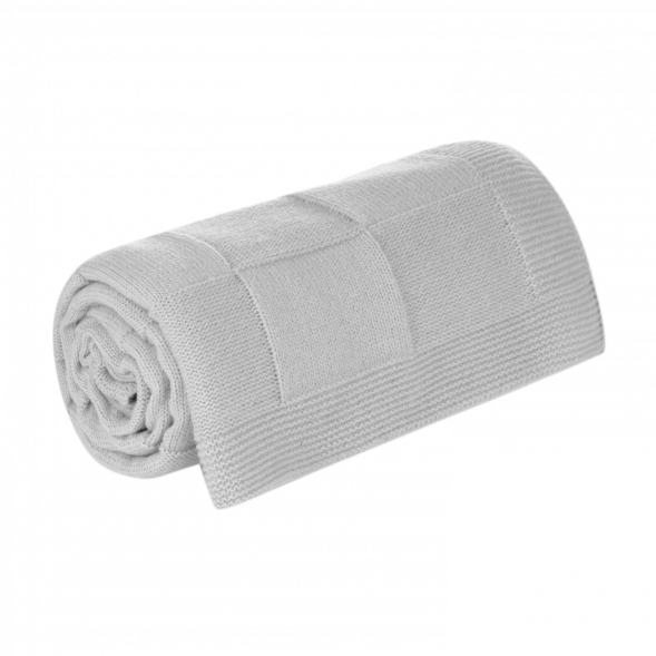 Плед Cella Soft вязаный, 160*90 см, серый 
