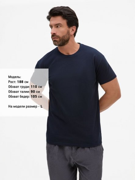 Футболка унисекс Regent 150, темно-синяя (navy) 