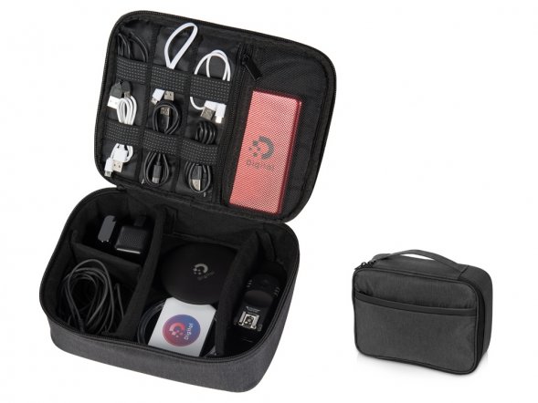 Органайзер для крупной электроники District, темно-серый 