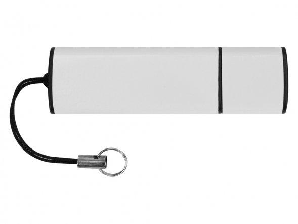 Флеш-карта USB 2.0 16 Gb металлическая с колпачком Borgir, белый 