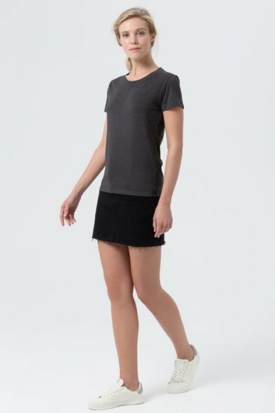 Футболка женская Regent Fit Women, черный меланж 