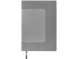 Бизнес блокнот Supreme с вставкой из софт-тача, гибкая обложка, 128 листов, серый 