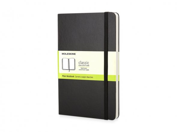 Записная книжка Moleskine Classic (нелинованный) в твердой обложке, Pocket (9x14см), черный 