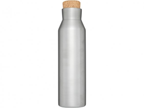 Вакуумная изолированная бутылка с пробкой, серебристый 