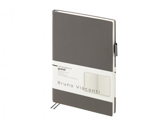 Ежедневник недатированный А5 Grand, темно-серый 