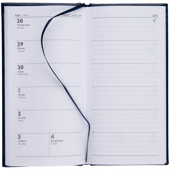 Еженедельник Baza, датированный, синий 