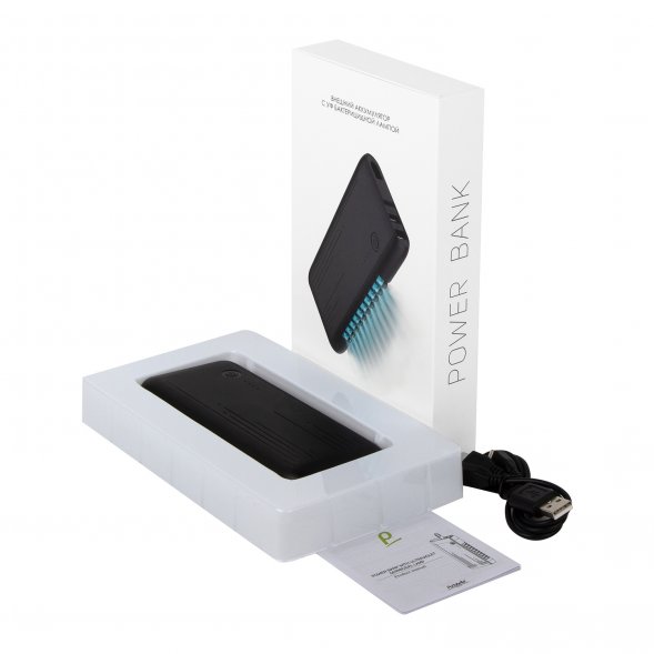 Внешний аккумулятор с встроенной УФ лампой Uno 6000 mAh, черный 