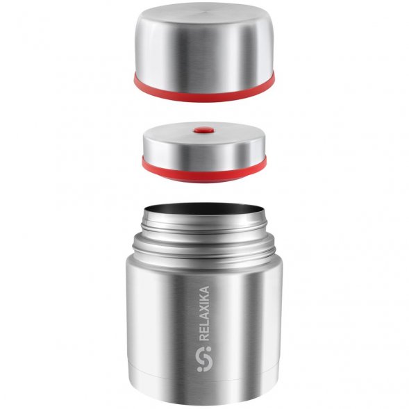 Термос для еды Relaxika 500, в чехле, стальной 