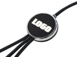 Кабель 3-в-1 с подсветкой логотипа Ion, черный