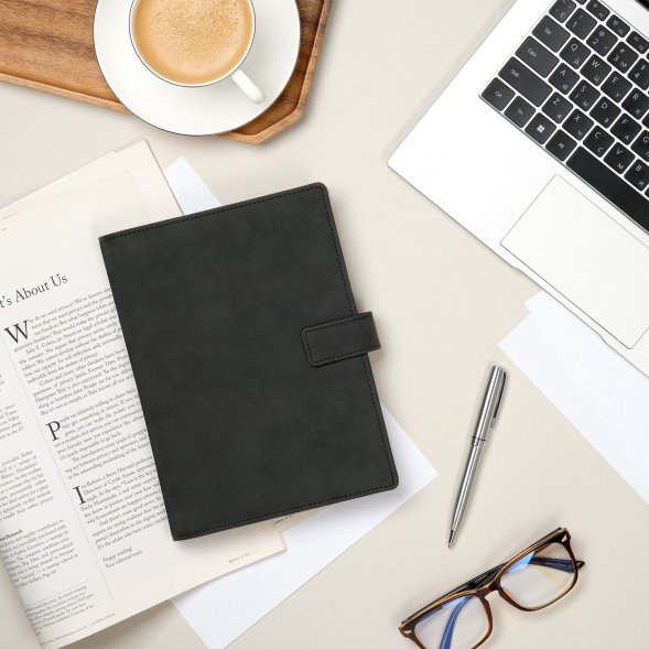 Ежедневник-портфолио Royal NEO недатированный в подарочной коробке, черный 