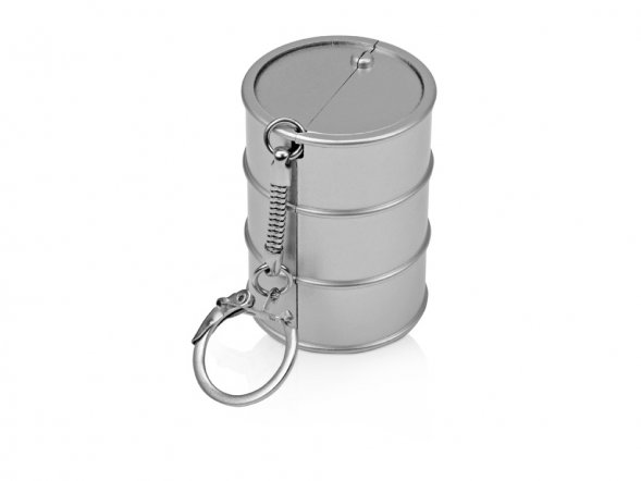 Брелок-рулетка Баррель, 1 м., серебристый 