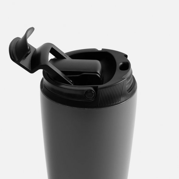 Термостакан с двумя поильниками Duetta, серый 