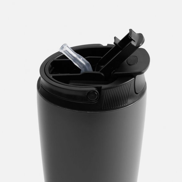 Термостакан с двумя поильниками Duetta, серый 