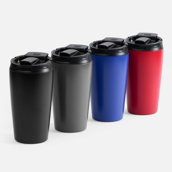 Термостакан с двумя поильниками Duetta, серый 