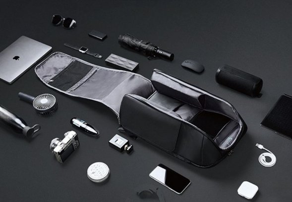 Рюкзак FlipPack, черный с зеленым 