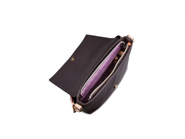 Сумка наплечная женская BUGATTI Ella, тёмно-коричневая, полиуретан, 27х9х20,5 см 