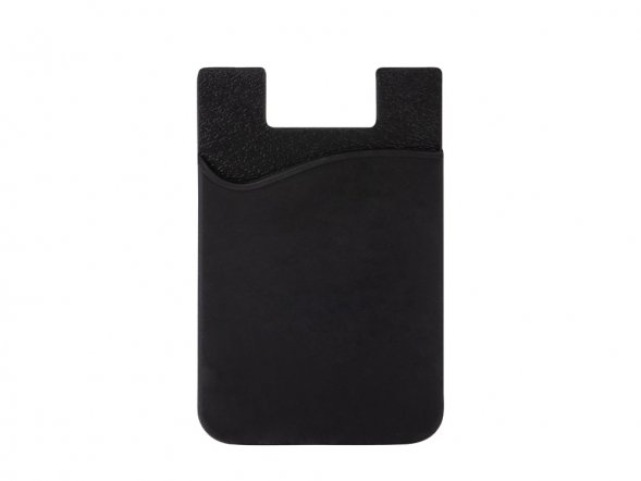 Картхолдер с креплением на телефон Gummy, черный 