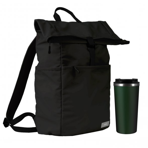 Подарочный набор Palermo, Boston, черный/зеленый (рюкзак, термокружка) 
