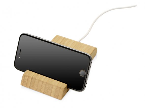 Беспроводное зарядное устройство из бамбука Jetty, 10 Вт, натуральный 