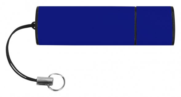 Флеш-карта USB 2.0 16 Gb металлическая с колпачком Borgir, темно-синий 
