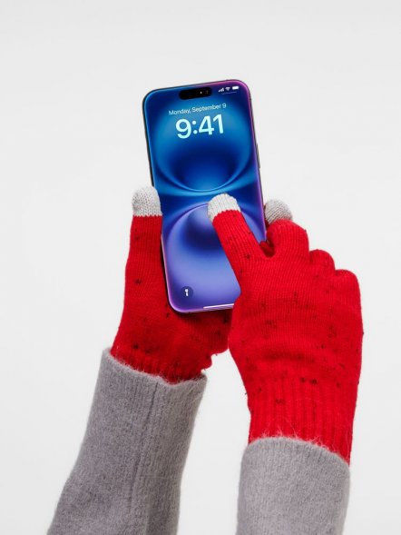 Перчатки сенсорные Spotti Senso, красные 