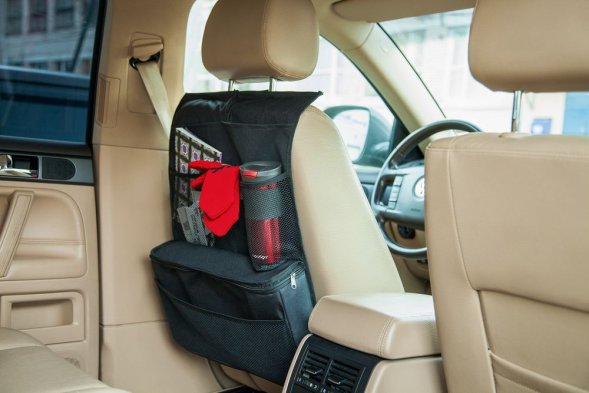 Органайзер с термоотделением на спинку сиденья Cool Rider, черный 