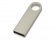 USB 2.0-флешка на 16 Гб с мини чипом и круглым отверстием, серебристый 
