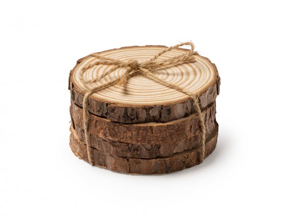 Набор PINEA из 4 подставок из сосны, натуральный 