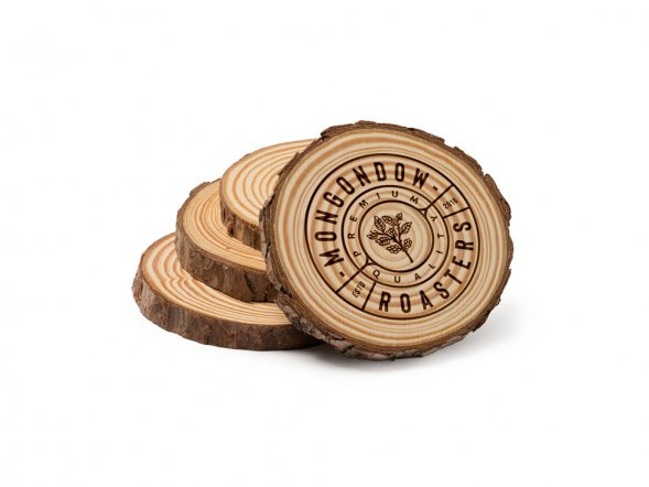 Набор PINEA из 4 подставок из сосны, натуральный 