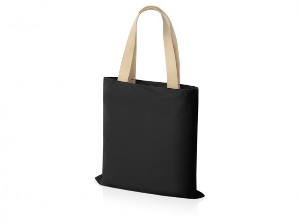 Сумка для шопинга Steady из хлопка с парусиновыми ручками, 260 г/м2, черный 
