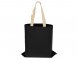 Сумка для шопинга Steady из хлопка с парусиновыми ручками, 260 г/м2, черный 