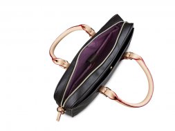 Портфель женский BUGATTI Ella 15&amp;#039;&amp;#039;, тёмно-коричневый, полиуретан, 38х6х27,5 см